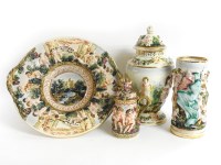 Lot 229 - A collection of mixed decorative Capodimonte style items