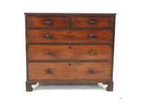 Lot 538 - A George III mahogany chest of two short above three long drawers