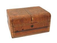 Lot 241 - A Victorian embossed leather desk box