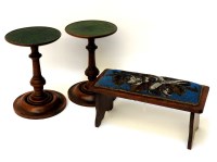 Lot 140 - A pair of turned wooden stands