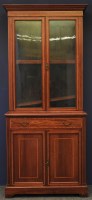 Lot 487 - An Edwardian inlaid mahogany bookcase