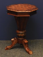 Lot 559 - A Victorian inlaid walnut sewing table