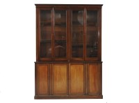 Lot 563 - A 19th century mahogany four door two section bookcase