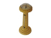 Lot 181 - A late 19th century carved ivory compass