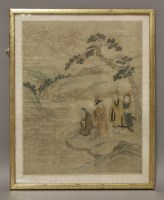 Lot 244 - An embroidered Panel