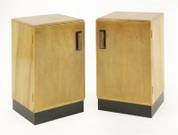Lot 151 - A pair of Art Deco maple bedside cupboards
