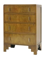 Lot 166 - An Art Deco walnut chest