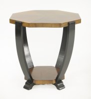 Lot 168 - An Art Deco walnut and ebonised coffee table