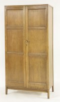 Lot 170 - An oak hall wardrobe