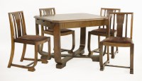 Lot 195 - An Art Deco walnut dining table