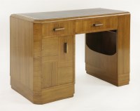 Lot 197 - An Art Deco walnut desk