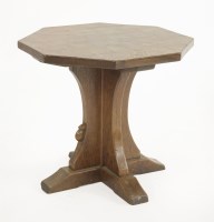 Lot 122 - A Robert 'Mouseman' Thompson oak octagonal table