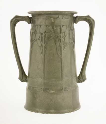 Lot 64 - A Liberty's 'Tudric' pewter two-handled vase