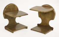 Lot 188 - A pair of Art Deco walnut scallop shell carved graduated tables