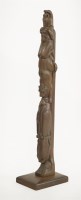 Lot 65 - A carved mahogany miniature totem pole
