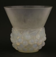 Lot 157 - A Lalique 'Cerises' opalescent glass vase