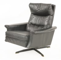 Lot 420 - A Danish leather reclining armchair