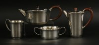 Lot 240 - A silver four-piece tea set