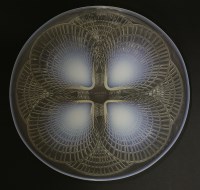 Lot 201 - A Lalique 'Coquilles' opalescent glass dish