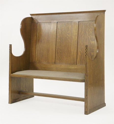 Lot 47 - An Arts and Crafts oak hall bench