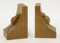 Lot 126 - A pair of Robert 'Mouseman' Thompson bookends