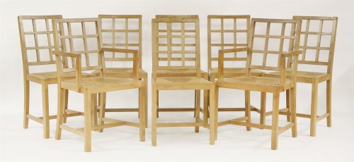 Lot 89 - A set of eight Heal's oak dining chairs