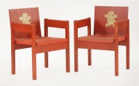 Lot 279 - A pair of Prince of Wales investiture chairs