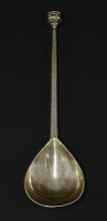 Lot 4 - A Guild of Handicrafts hammered silver seal topped spoon