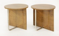 Lot 227 - A pair of Art Deco amboyna tables