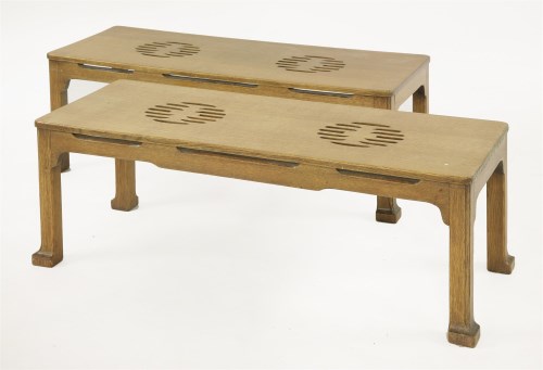 Lot 228 - A pair of oak low tables