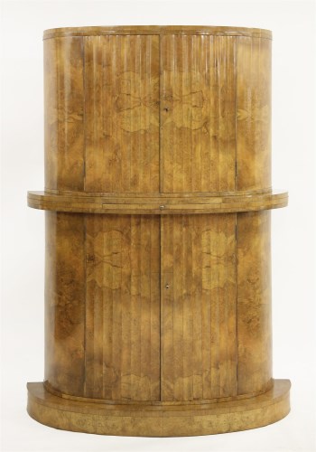 Lot 232 - An Art Deco burr walnut cocktail cabinet