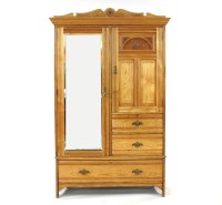 Lot 523 - A Victorian oak gentleman's wardrobe