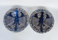 Lot 374 - A pair of 19th century Faience chargers