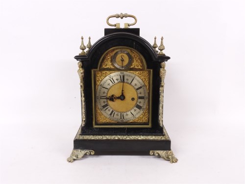 Lot 506 - A mid 19th Century ebonised bracket clock by Desbois