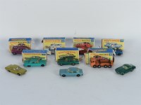 Lot 228 - A collection of nine boxed matchbox die cast model cars