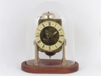 Lot 328 - A modern double fusee movement clock under a glass dome