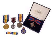 Lot 118 - A collection of First Word War medals awarded to Staff Nurse Gertrude Fozard