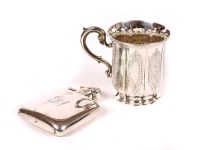 Lot 156 - A hallmarked silver christening mug