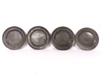 Lot 221 - Four 18th century pewter plates