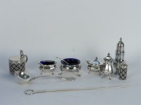Lot 125 - A collection of silver cruets