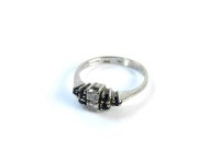 Lot 40 - An 18ct white gold two stone diamond ring