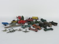 Lot 387 - A collection of vintage Dinky Britains and assorted other vehicles and aeroplanes
