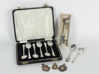Lot 148 - A set of six cased silver teaspoons