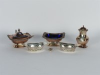 Lot 87 - A pair of silver salts