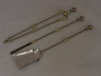 Lot 496 - A set of Three early 20th Cent fire irons