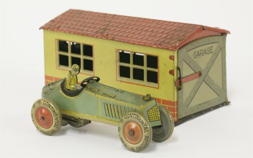 Lot 232 - A German tin plate racing car