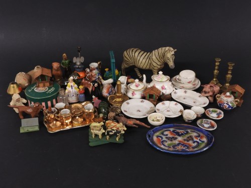 Lot 138 - A collection of dolls tea china and miniature toys