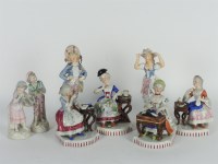 Lot 434 - A collection of 19th century and later Continental porcelain figures