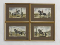Lot 516 - A set of four 19th century continental hand coloured engravings