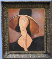 Lot 562 - J  Hebuterne con Grande
After Modigliani
Oil on canvas
60 x 48cm framed